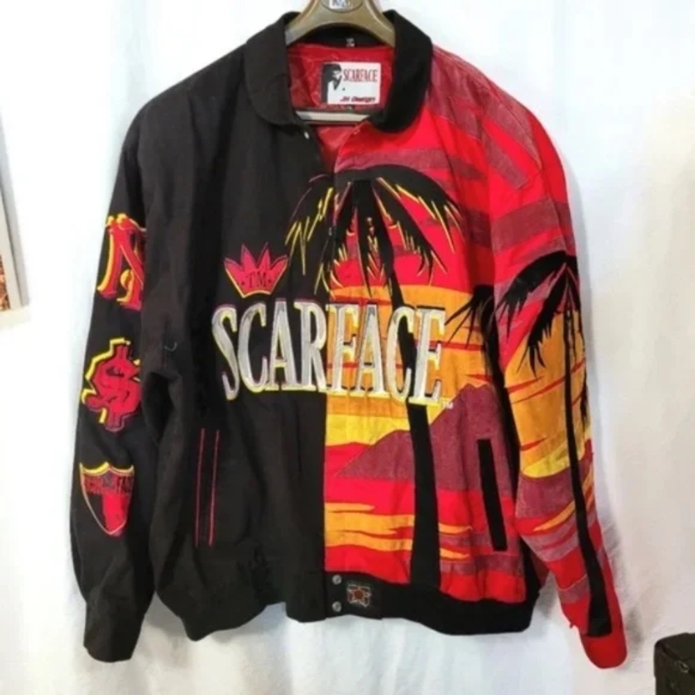 RARE Scarface Oversized Jacket from JH Design Leather and Canvas